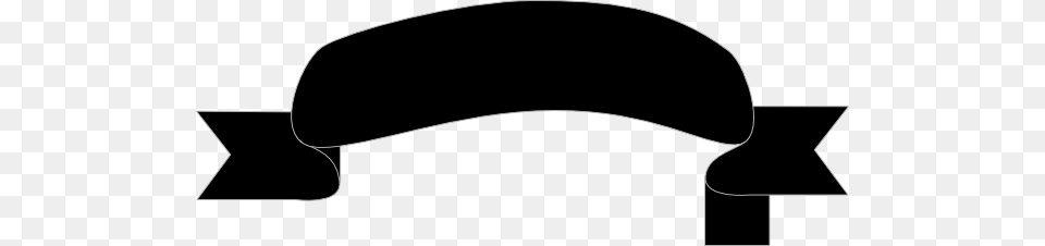 Banner Black Black Ribbon Banner, Clothing, Hat, Silhouette, Cap Png Image
