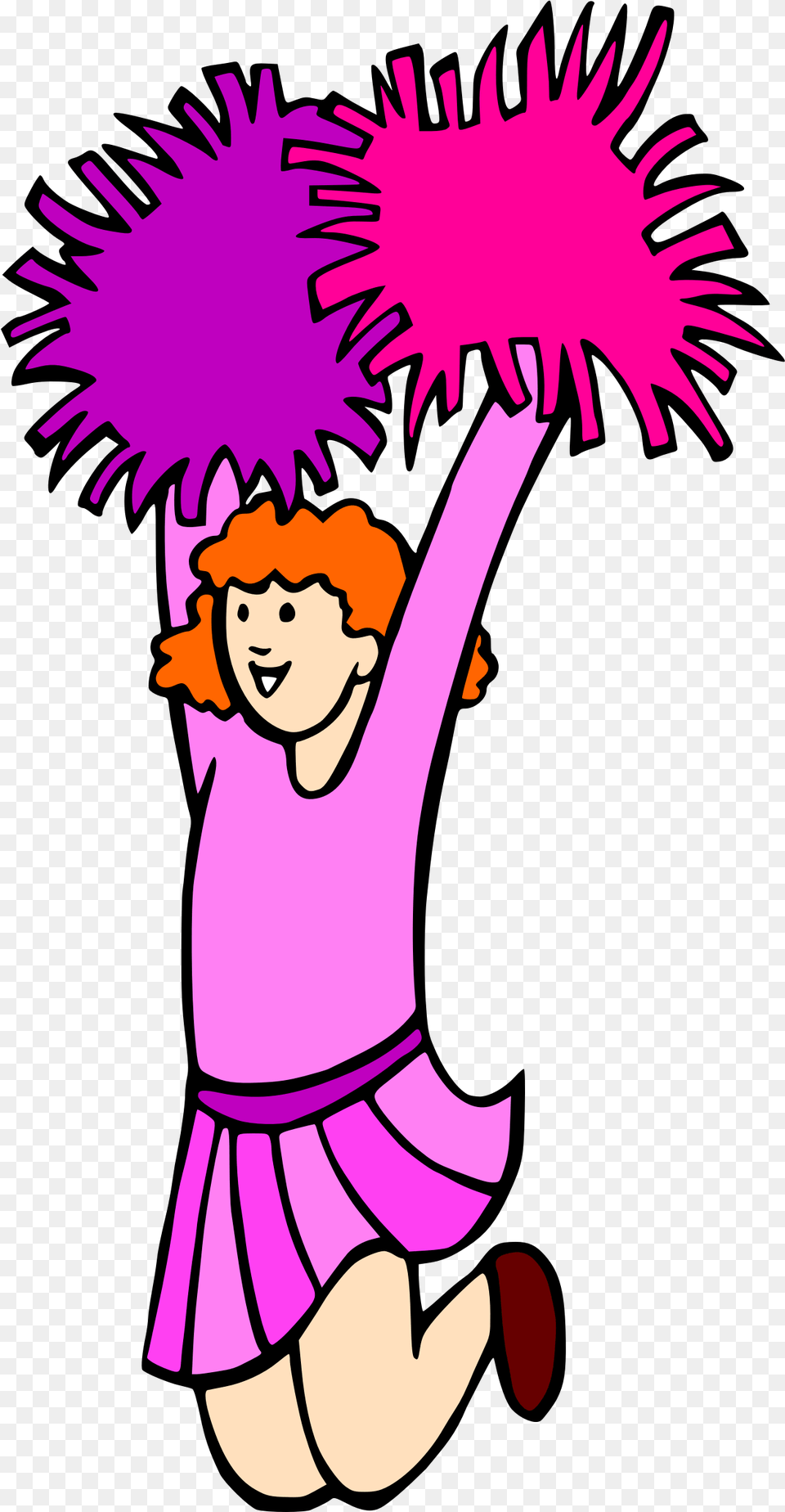 Banner Cheer Leader Clipart Cheerleading, Purple, Book, Comics, Person Free Png Download