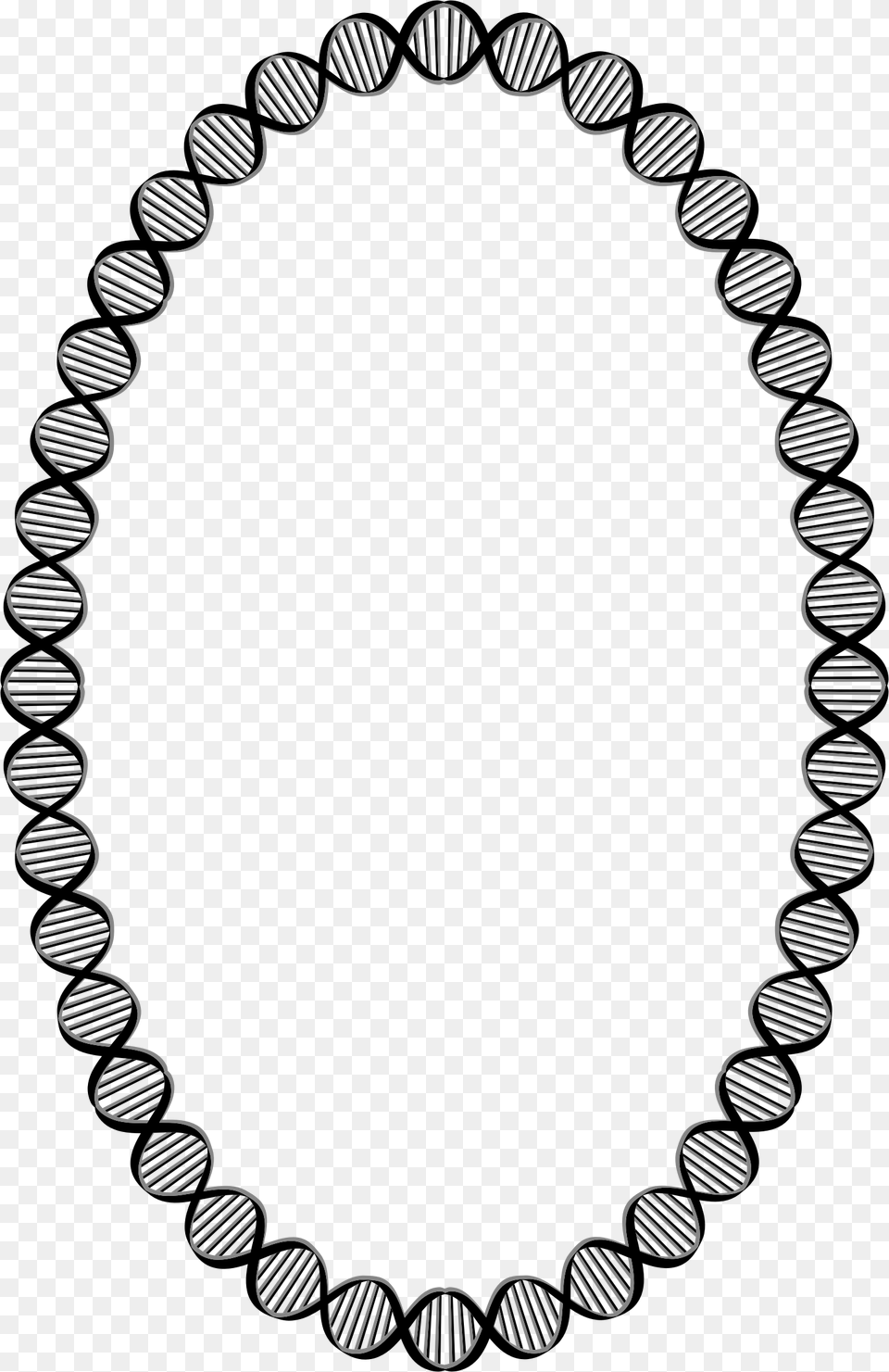Banner Clipart Fancy Dna On A Paper Outline, Oval, Accessories, Jewelry, Necklace Png