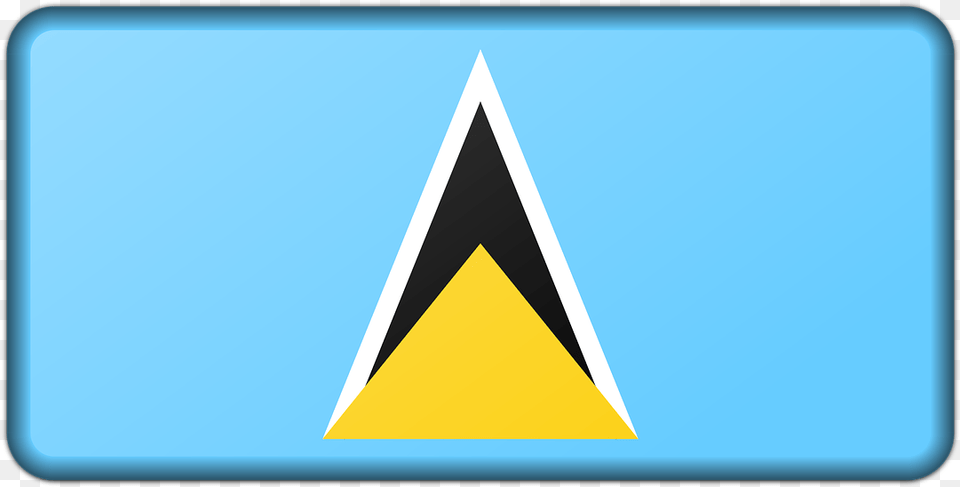 Banner Decoration Flag Saint Lucia, Triangle Png