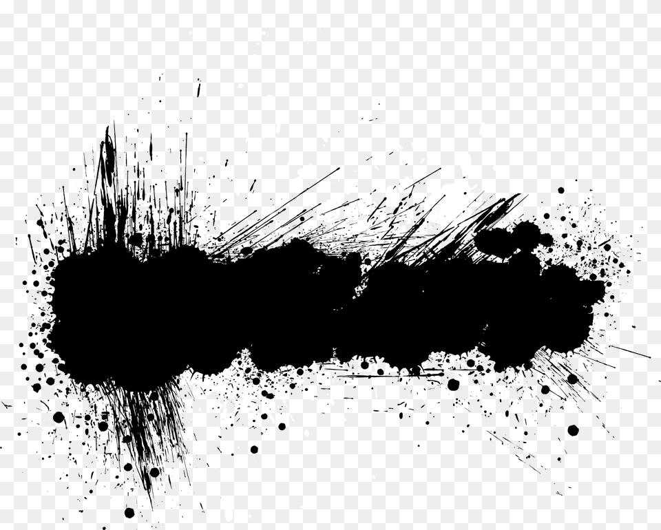 Banner Download Abstract Black Splatter Background, Silhouette, Stain, Art Png Image