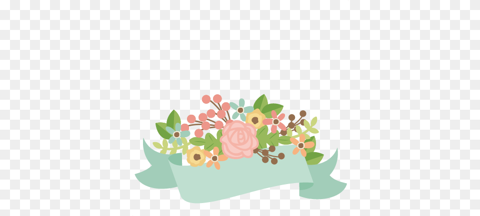 Banner Flower 1 Cute Flower Banner, Art, Potted Plant, Plant, Pattern Png Image
