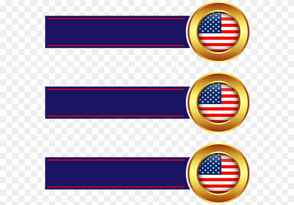 Banner For Design Computer Graphics Design Graphics Usa Flag, American Flag, Gold Png