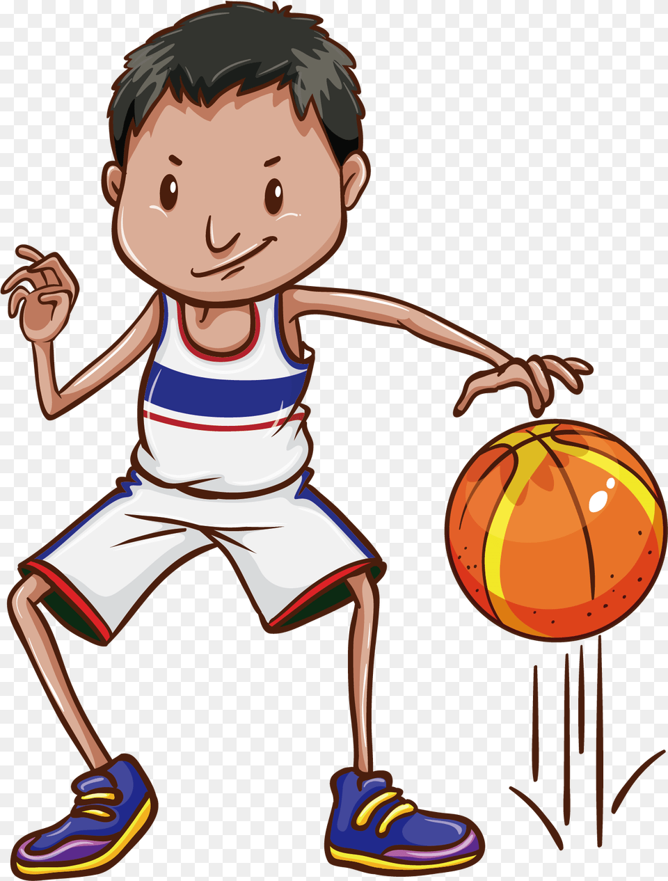 Banner Bouncing Basketball Clipart Bounce A Ball, Boy, Child, Male, Person Free Png Download