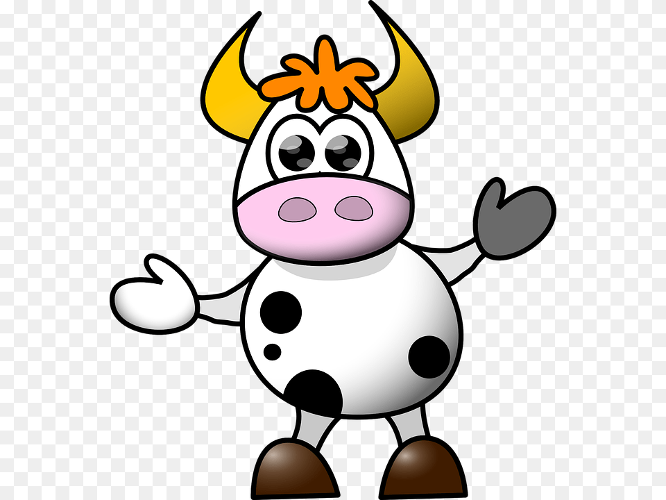Banner Cow Spots Clipart Cartoon Cow, Nature, Outdoors, Snow, Snowman Free Png Download