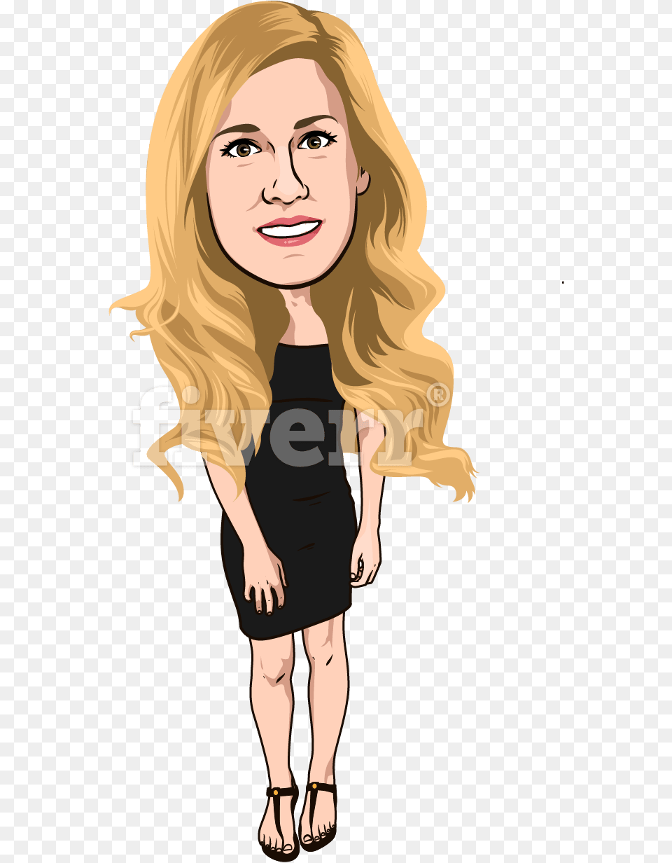Banner Freeuse Draw Bobbleheads Cute Cartoon Cartoon, Adult, Photography, Person, Woman Free Transparent Png