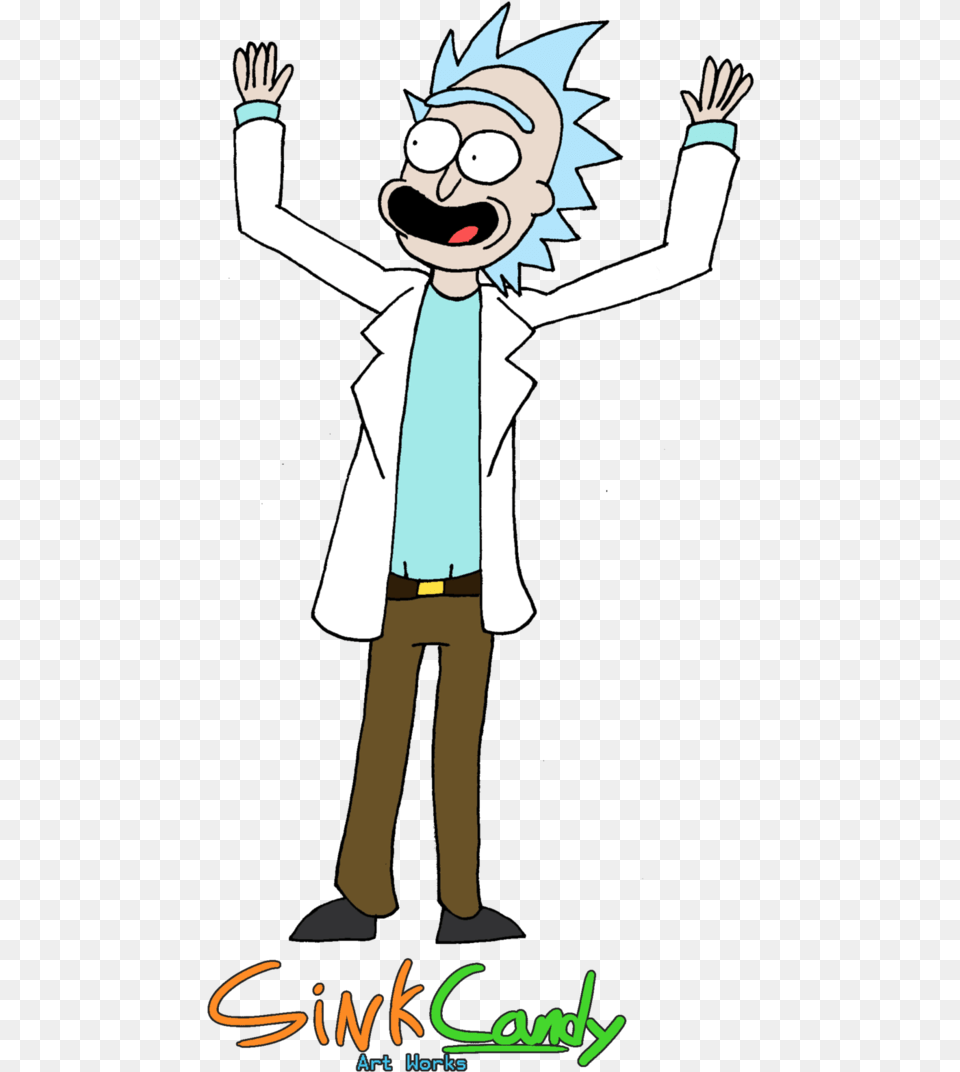 Banner Freeuse Library Rick Drawing Human Cartoon, Clothing, Coat, Person, Book Png Image