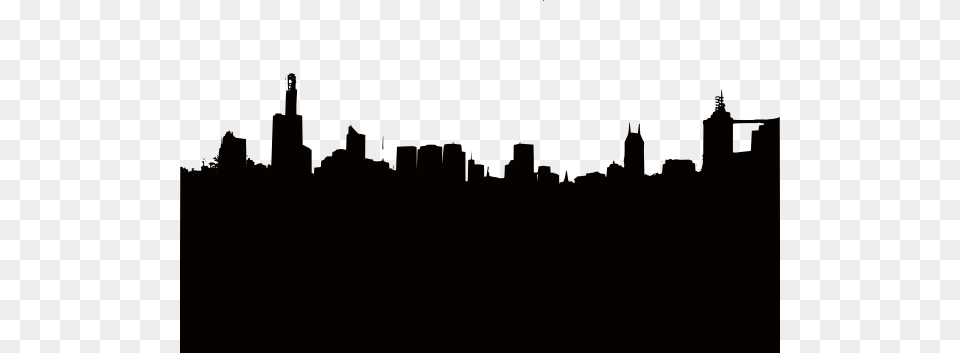 Banner Freeuse Stock Black And White Skyline Clip Art City Skyline Silhouette, Urban, Metropolis, Tower, Spire Free Transparent Png