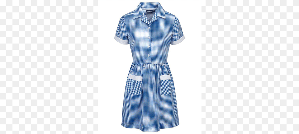 Banner Gingham School Dress Gingham Summer Dress Green, Clothing, Shirt, Blouse, Skirt Png Image