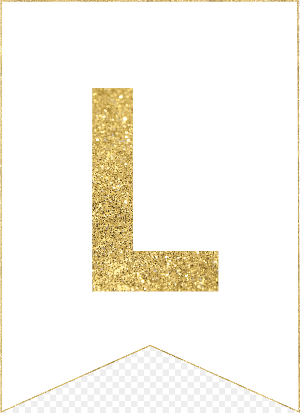 Banner Gold Letters Printable, Glitter Free Transparent Png
