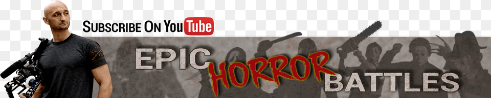 Banner Horror Youtube Promo2 Download Label, Clothing, T-shirt, Photography, Adult Png Image