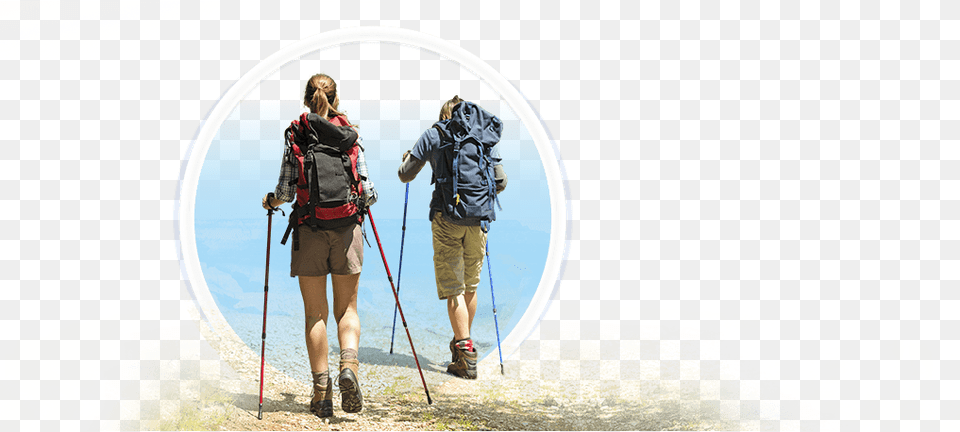 Banner Image4 Backpacking, Adult, Walking, Person, Woman Free Png Download