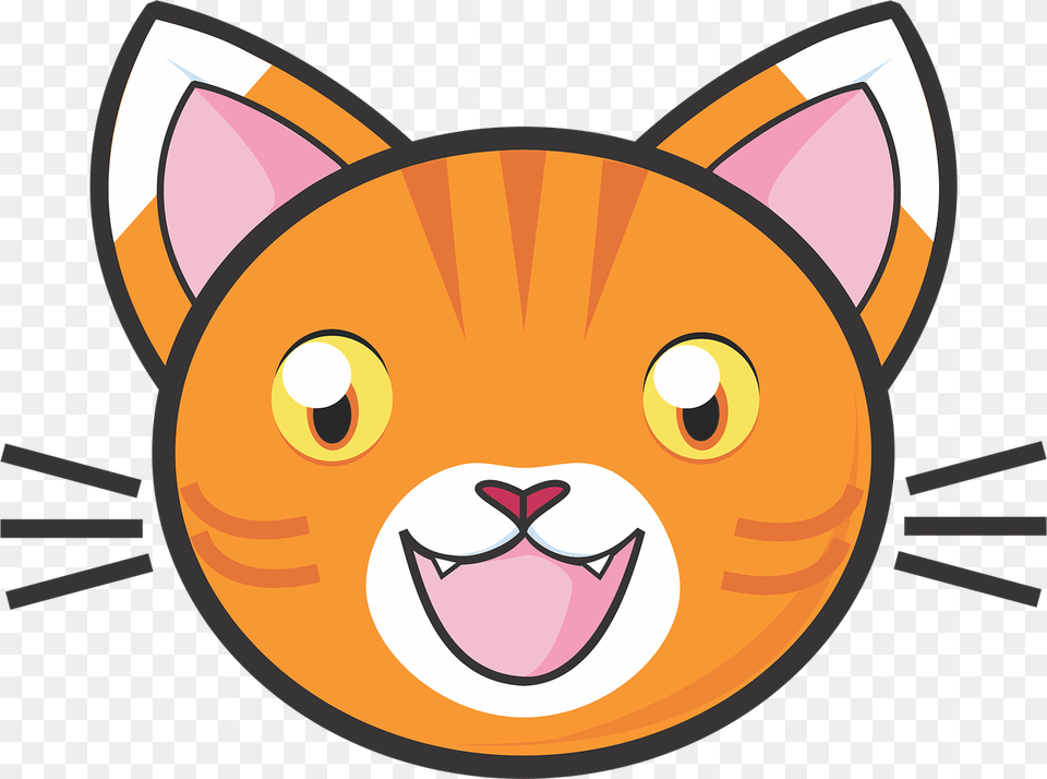 Banner Library Face Orange Transparent Cat Face Clipart Png