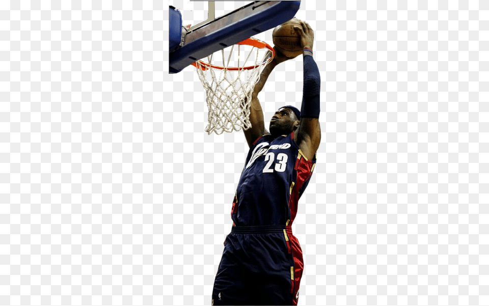 Banner Library James Dunk Psd Official Psds Share Lebron Dunking Cavs, Basketball, Person, Playing Basketball, Sport Png Image