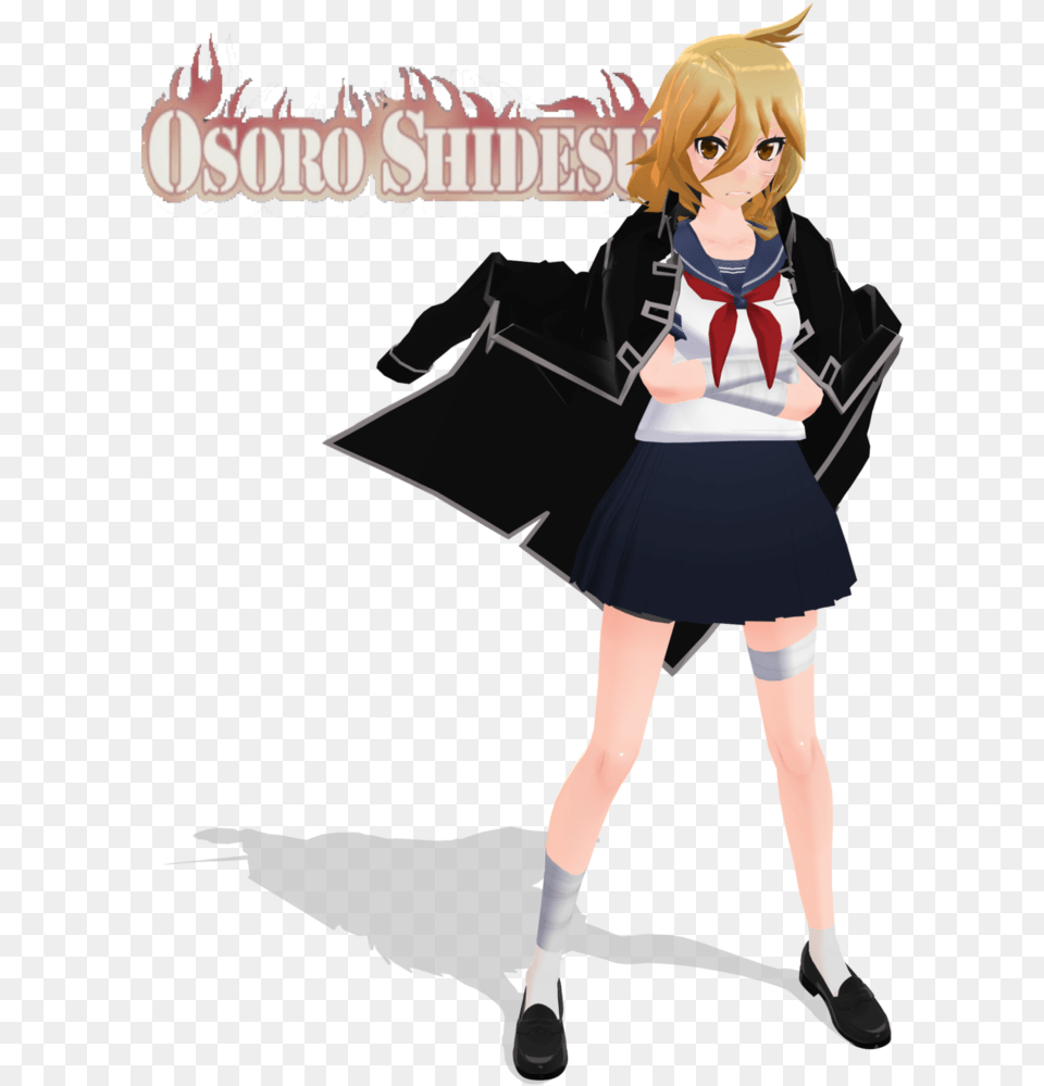 Banner Library Scars Transparent Mmd Yandere Simulator Osoro Mmd, Book, Publication, Comics, Person Png