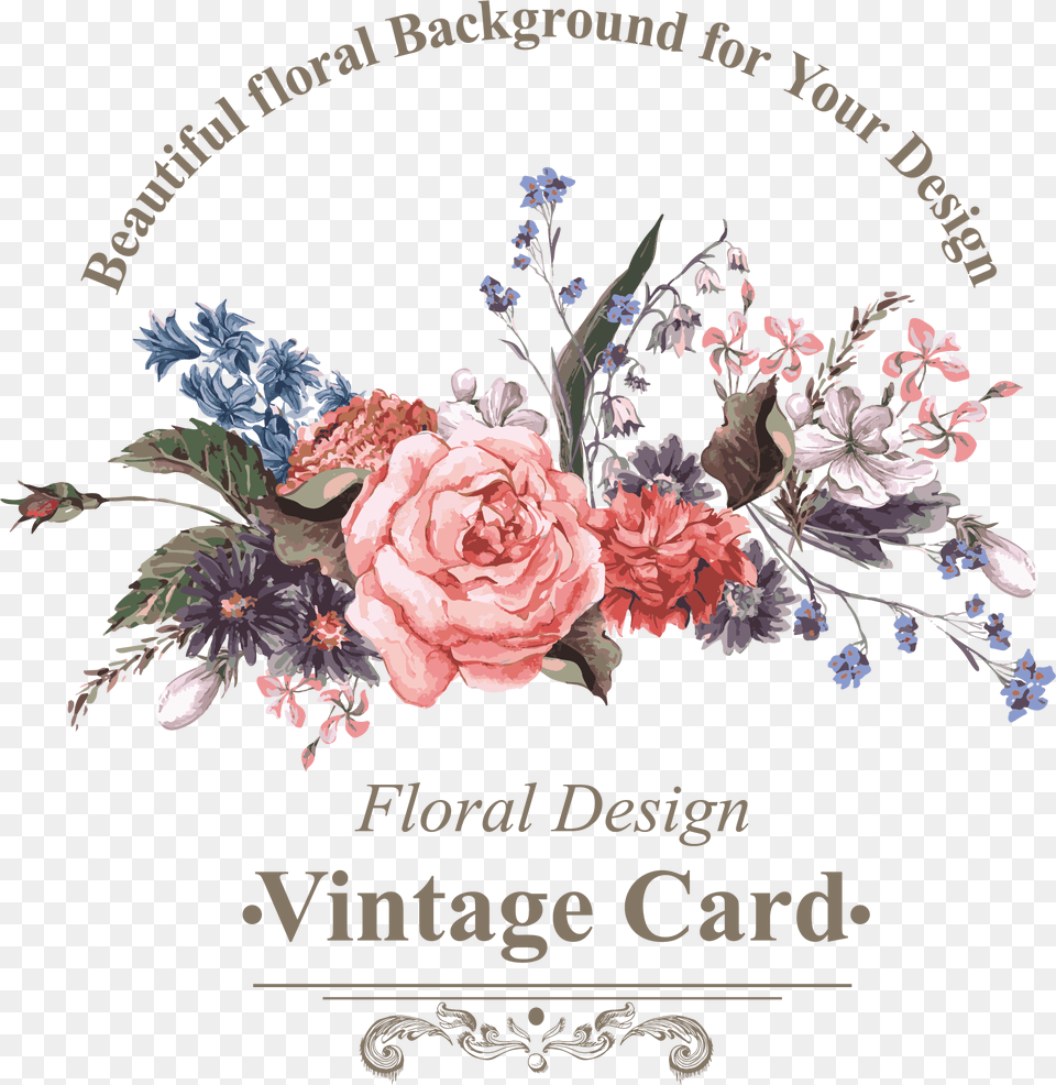 Banner Library Stock Bird Flower Euclidean Illustration Vintage Flowers Vector, Art, Floral Design, Graphics, Pattern Png Image