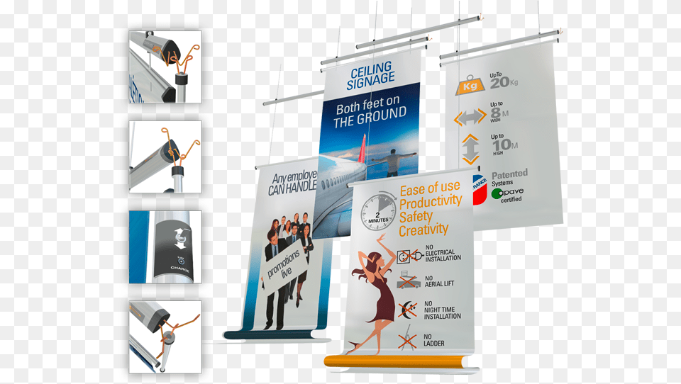 Banner Lifting System Banner, Advertisement, Poster, People, Person Free Png Download
