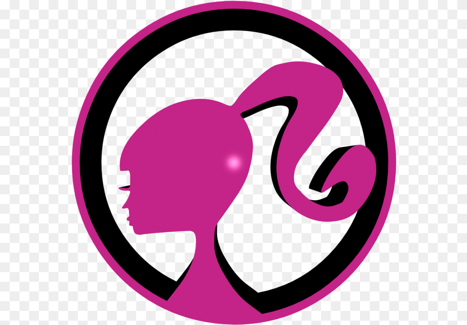 Banner Logo Collecting Doll Barbie Head Logo, Purple, Symbol Png Image