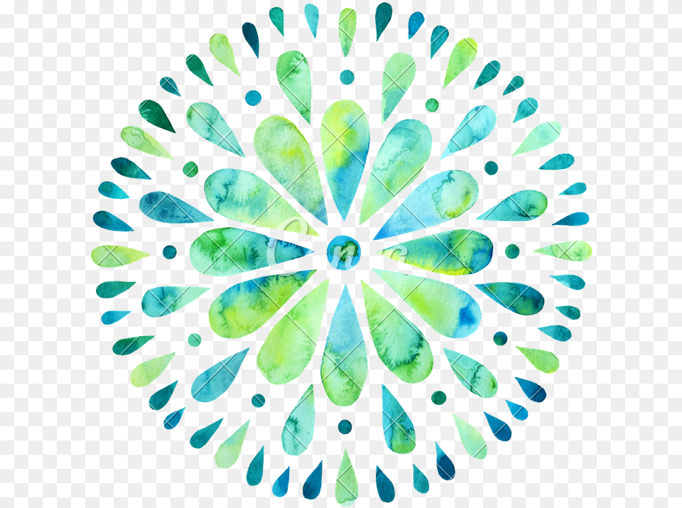 Banner Mandala Watercolor Watercolor Mandala Zen Art, Stained Glass Png Image