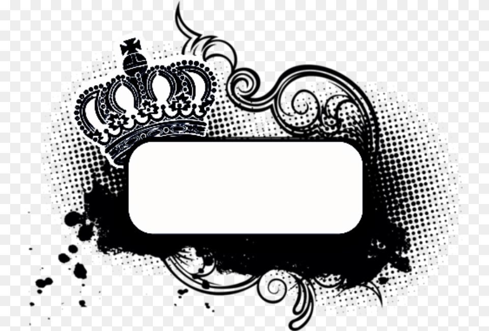 Banner Mq Banners Black Border Borders Crown Crown Border Black Background, Accessories, Jewelry Png