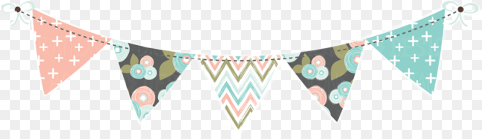 Banner Pennant Garland Flags Pastel Pink Teal Underpants, Text Free Png