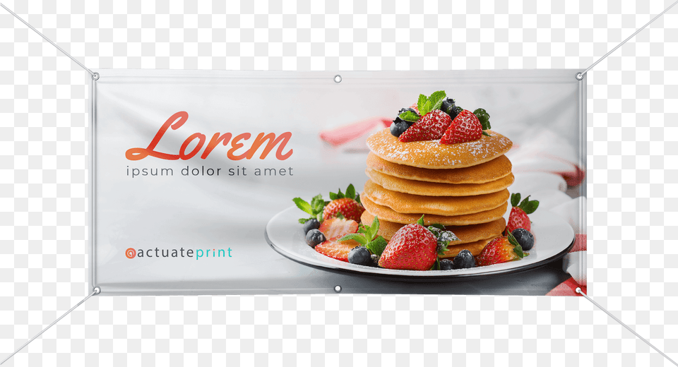 Banner Printing Pancake, Bread, Food, Plate, Advertisement Png