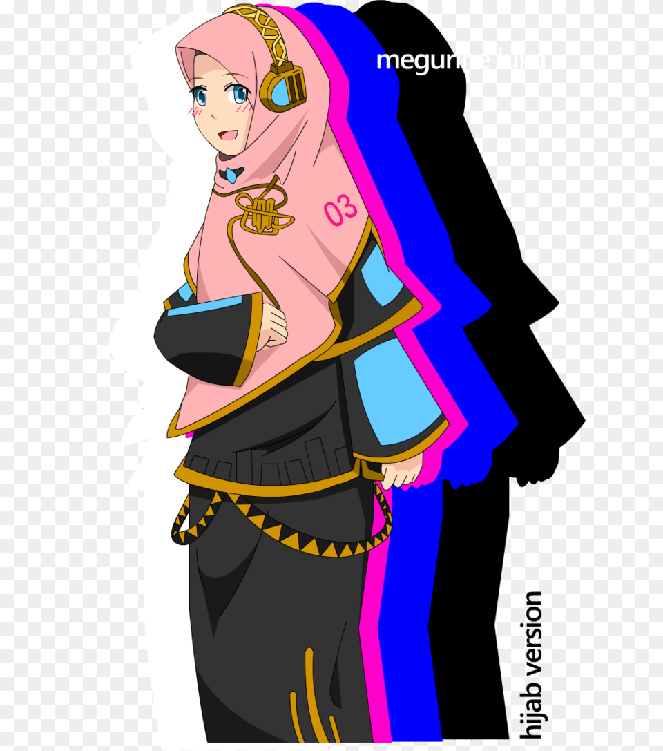 Banner Royalty Download Miku Islam Luka Vocaloid Hijab, Book, Comics, Publication, Adult Free Transparent Png