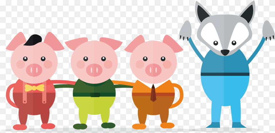 Banner Royalty Free Download Fairy Tale Three Little Pigs, Animal, Bear, Mammal, Wildlife Png Image