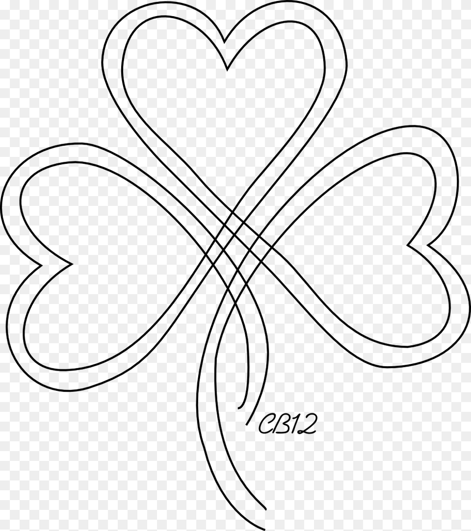 Banner Royalty Stock Celtic Drawing Cute Celtic Clover Line Drawing, Stencil, Smoke Pipe, Pattern, Text Free Transparent Png