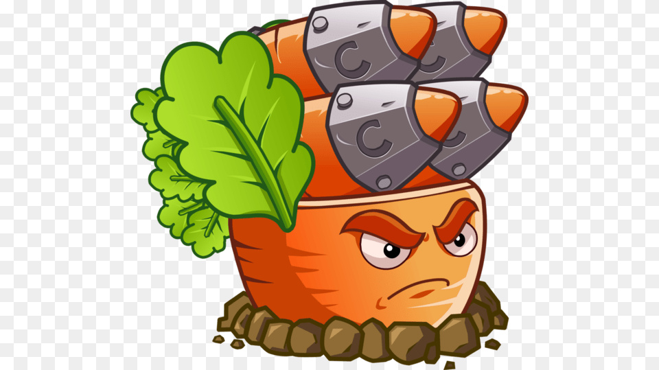 Banner Royalty Library Carrot Clipart Character Character Plants Vs Zombies, Potted Plant, Plant, Person, Face Free Png