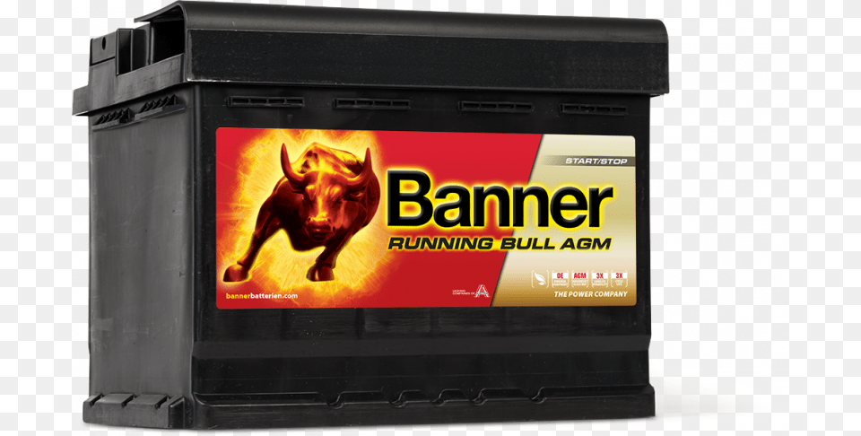 Banner Running Bull Agm 560 Banner Batteries, Animal, Cattle, Cow, Livestock Free Png Download