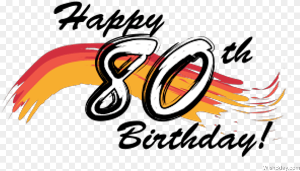 Banner Stock Happy Th Birthday Clip Happy 80th Birthday Happy 80th Birthday Wordart, Logo Free Png