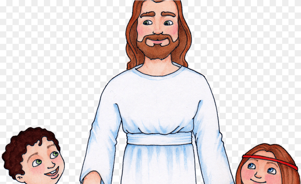 Banner Stock Susan Fitch Design Christ With Children Jesus With Children Clipart, Adult, Publication, Person, Book Free Png Download