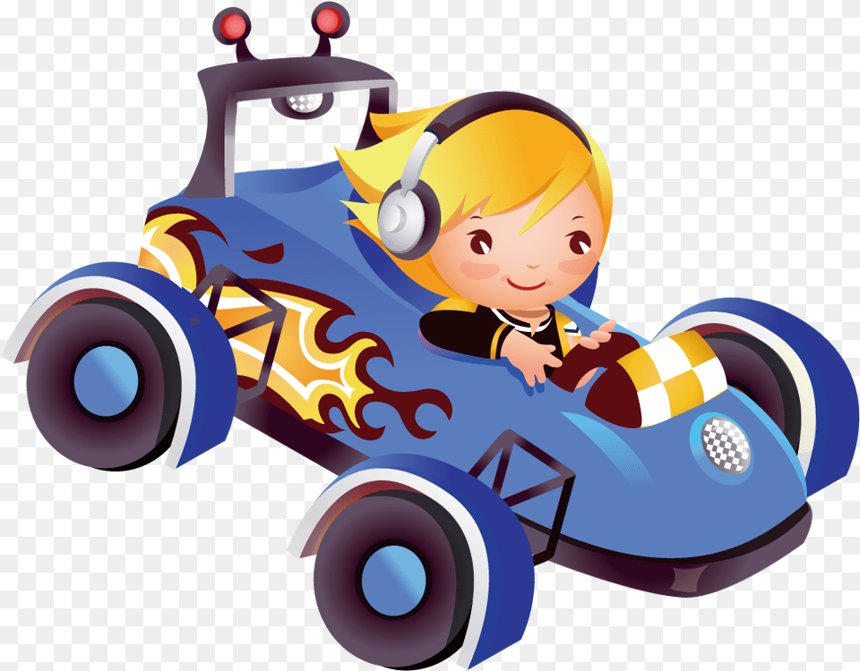 Banner Transparent Stock Bananas Clipart Car Cartoon Girls Race Car Clipart, Vehicle, Transportation, Kart, Buggy Free Png Download