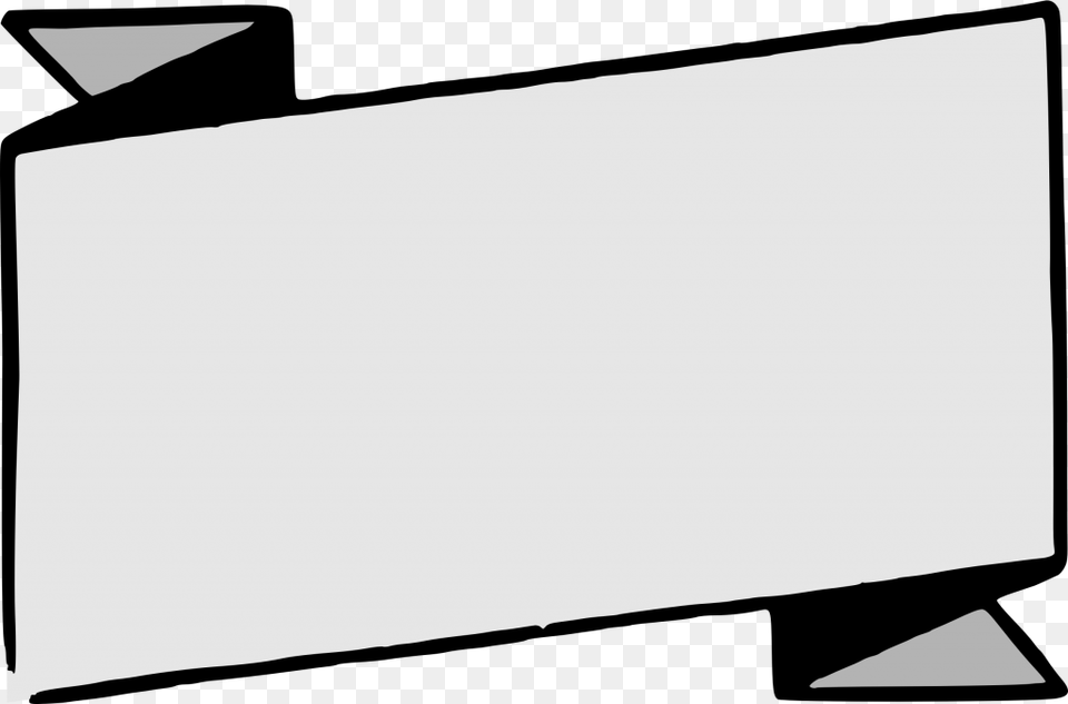 Banner Vector Black And White Blank Banner Template, Electronics, Screen, Projection Screen, White Board Free Png