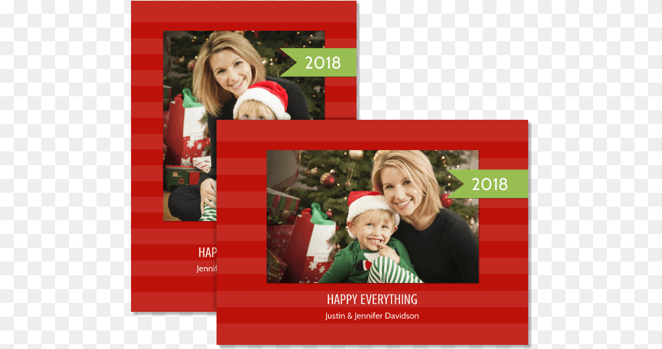 Banner Year Red And Green Christmas, Adult, Person, Female, Collage Free Png Download