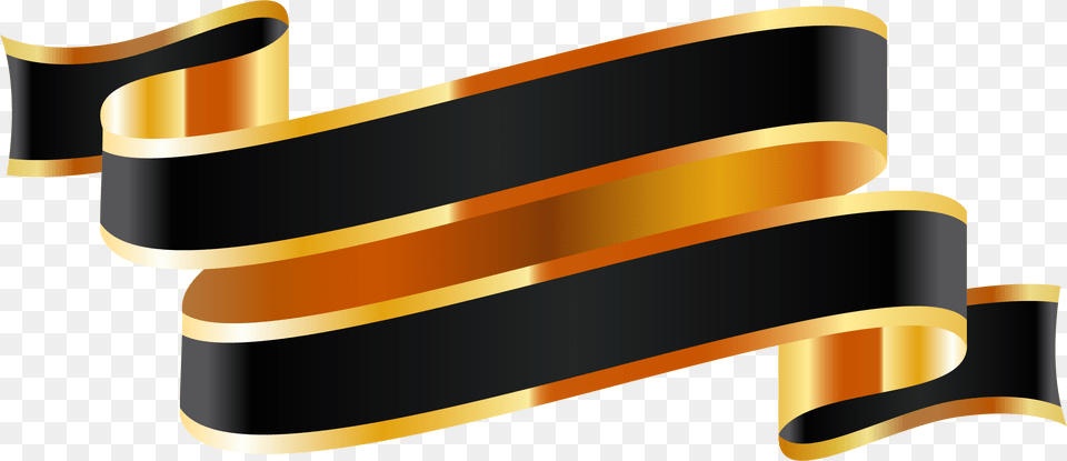 Banners Konfest Black And Gold Ribbon, Accessories, Formal Wear, Tie, Mailbox Free Png Download