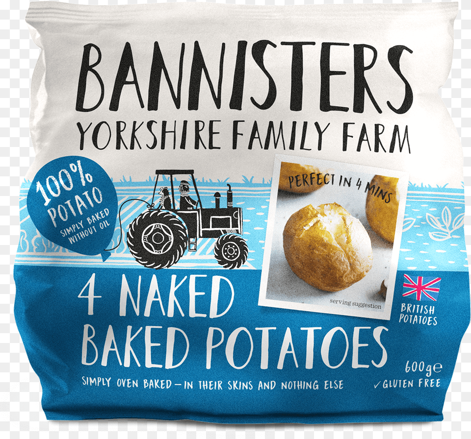 Bannisters Farm Ready Baked Potatoes, Bread, Food, Machine, Wheel Png Image