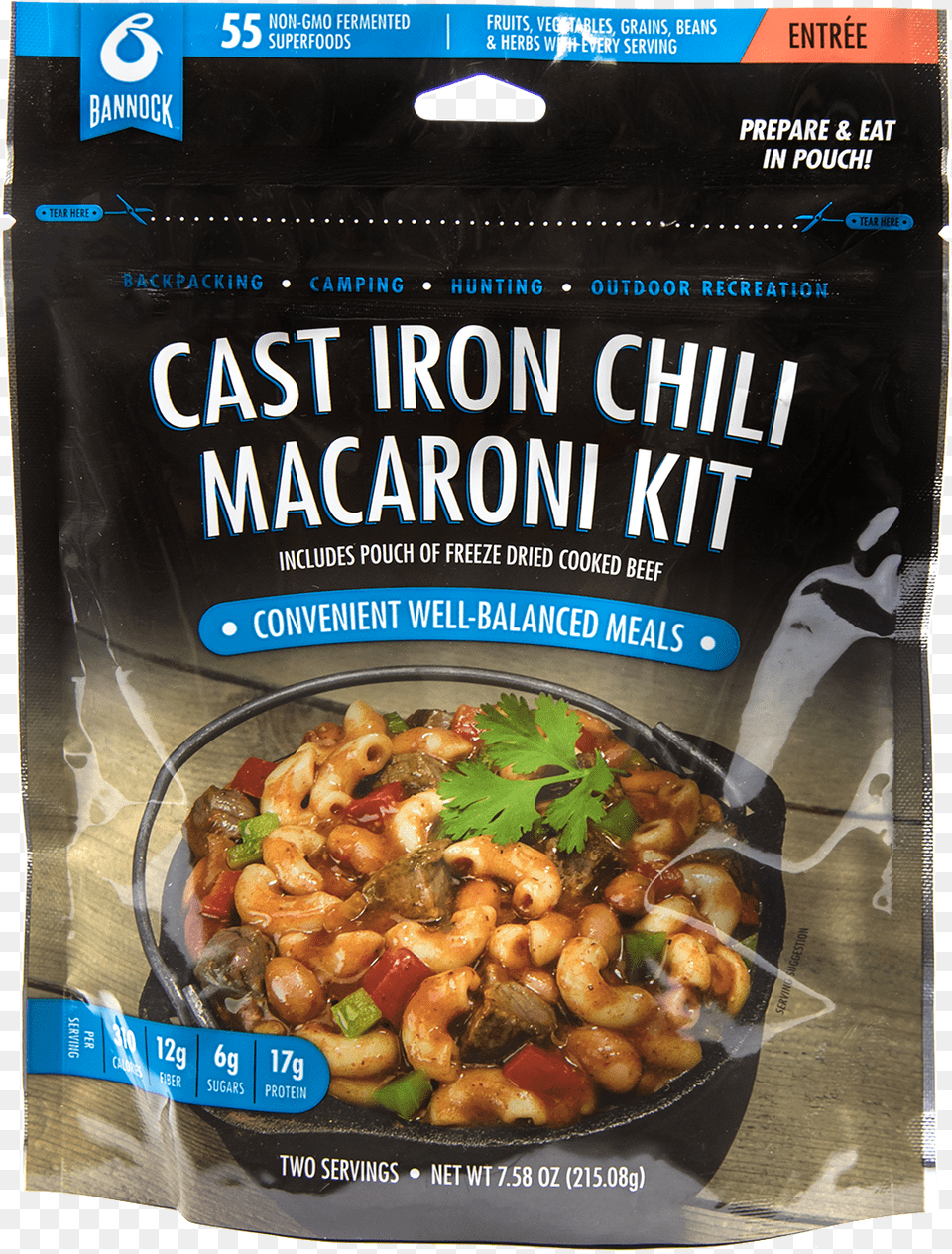 Bannock Camping Meals Mega Sample Pack 10 Pouches Chili Mac Camping Meal Freeze Dried Camp Food Backpacking, Food Presentation, Pasta, Lunch Free Png