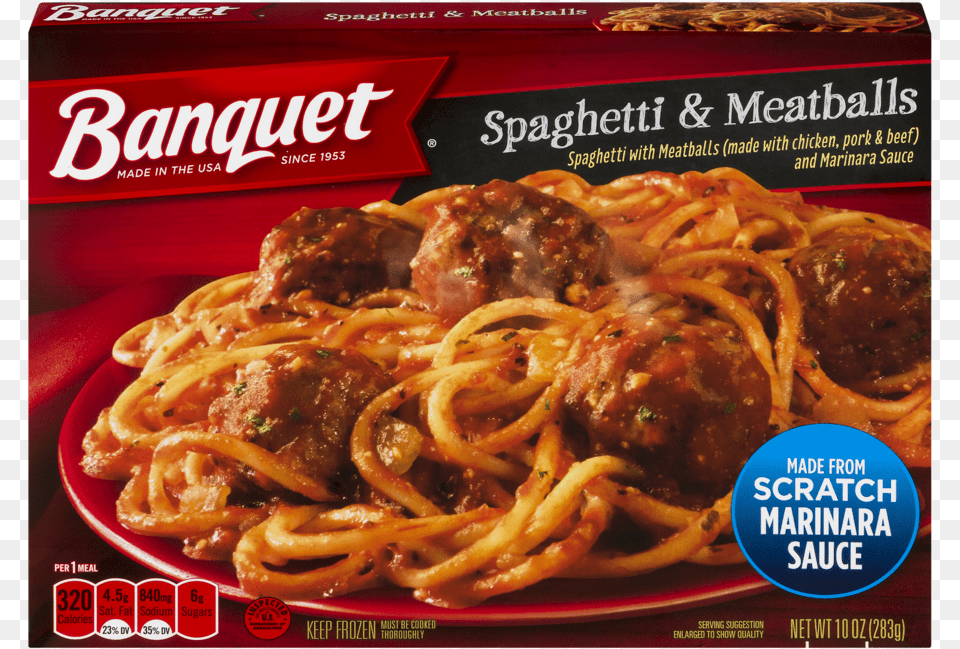 Banquet Classic Salisbury Steak Meal, Food, Pasta, Spaghetti, Meat Png