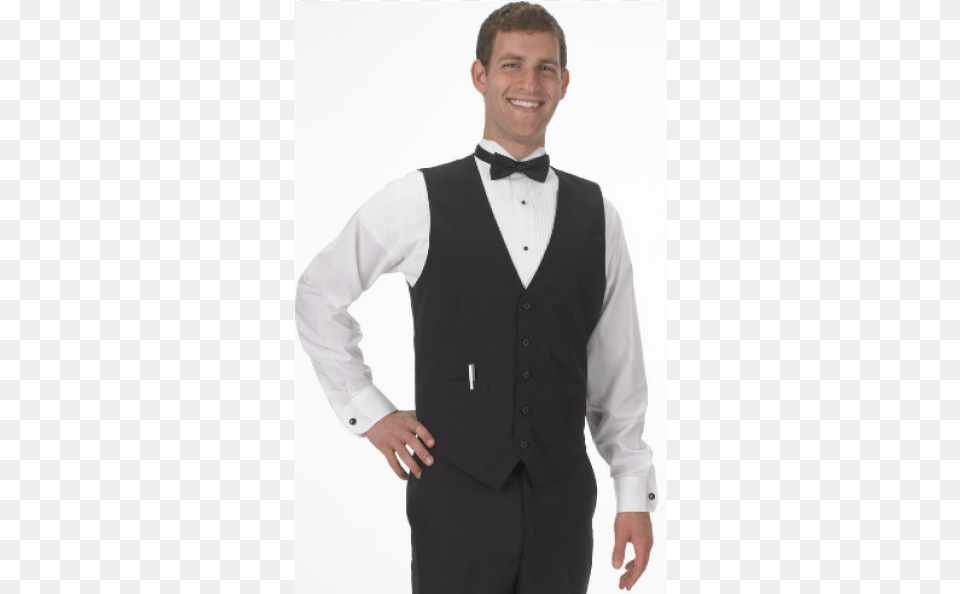 Banquet Server Uniform Package With Formal Vest Henry Segal Men39s Tuxedo Shirt 14 Inch Pleat Wing, Clothing, Suit, Formal Wear, Person Free Transparent Png