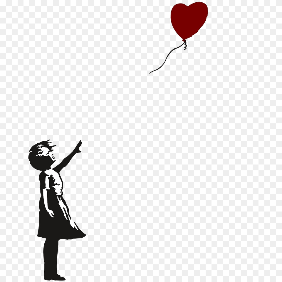 Bansky, Person, Balloon, Head, Clothing Free Png
