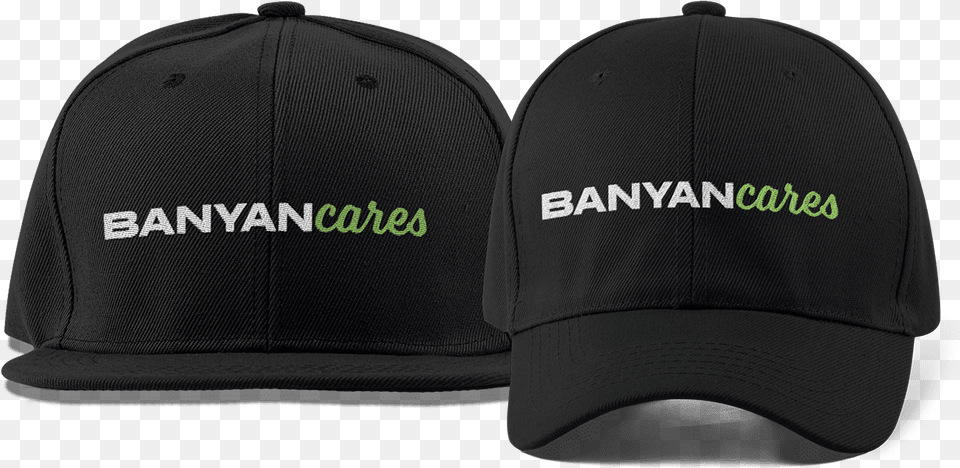 Banyan Cares Script Dad And Flat Brim Hats, Baseball Cap, Cap, Clothing, Hat Free Png Download