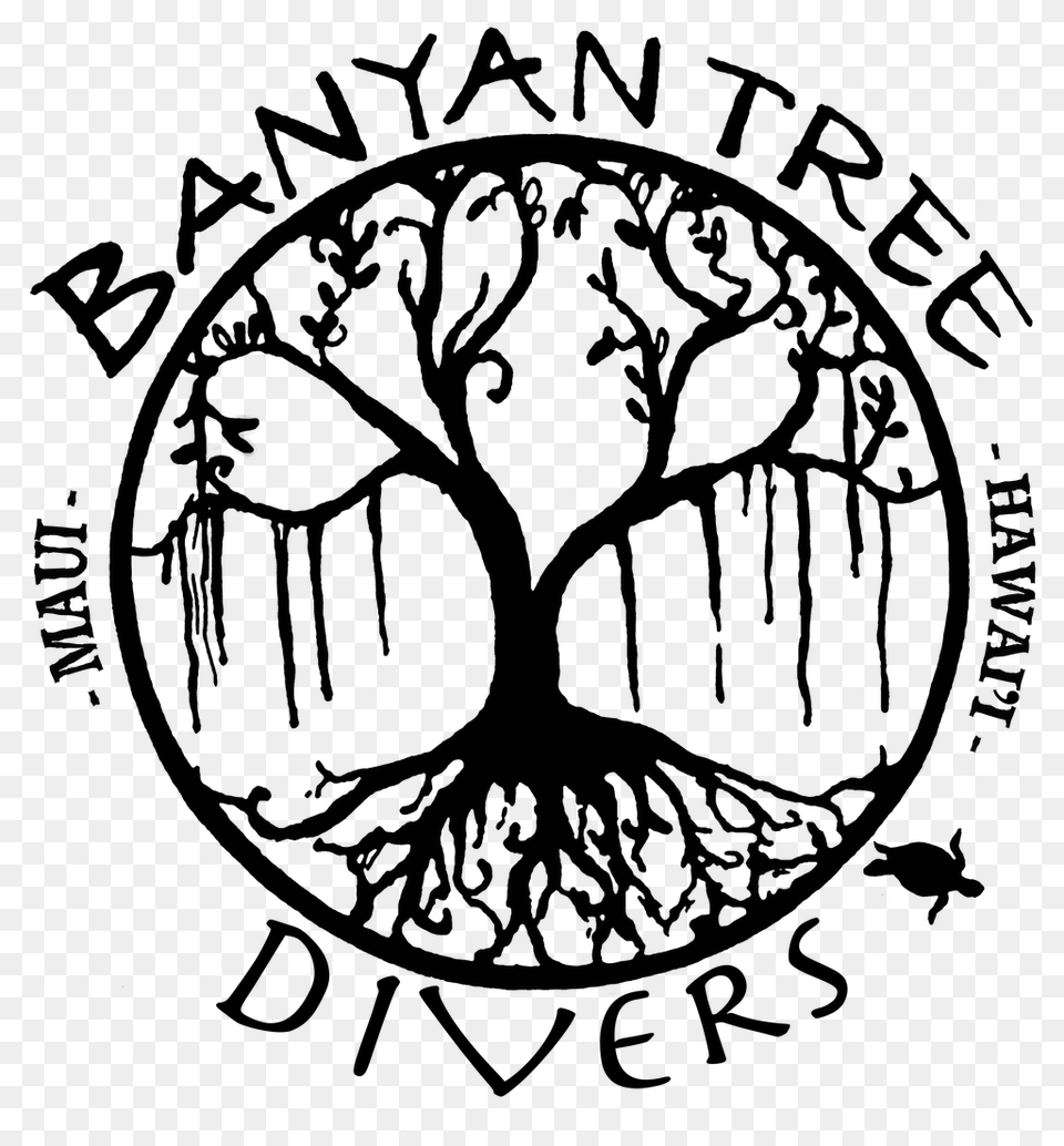 Banyan Tree Divers Scuba Maui Scuba Diving In Lahaina Kannapali, Blackboard, Cross, Symbol, Art Png Image