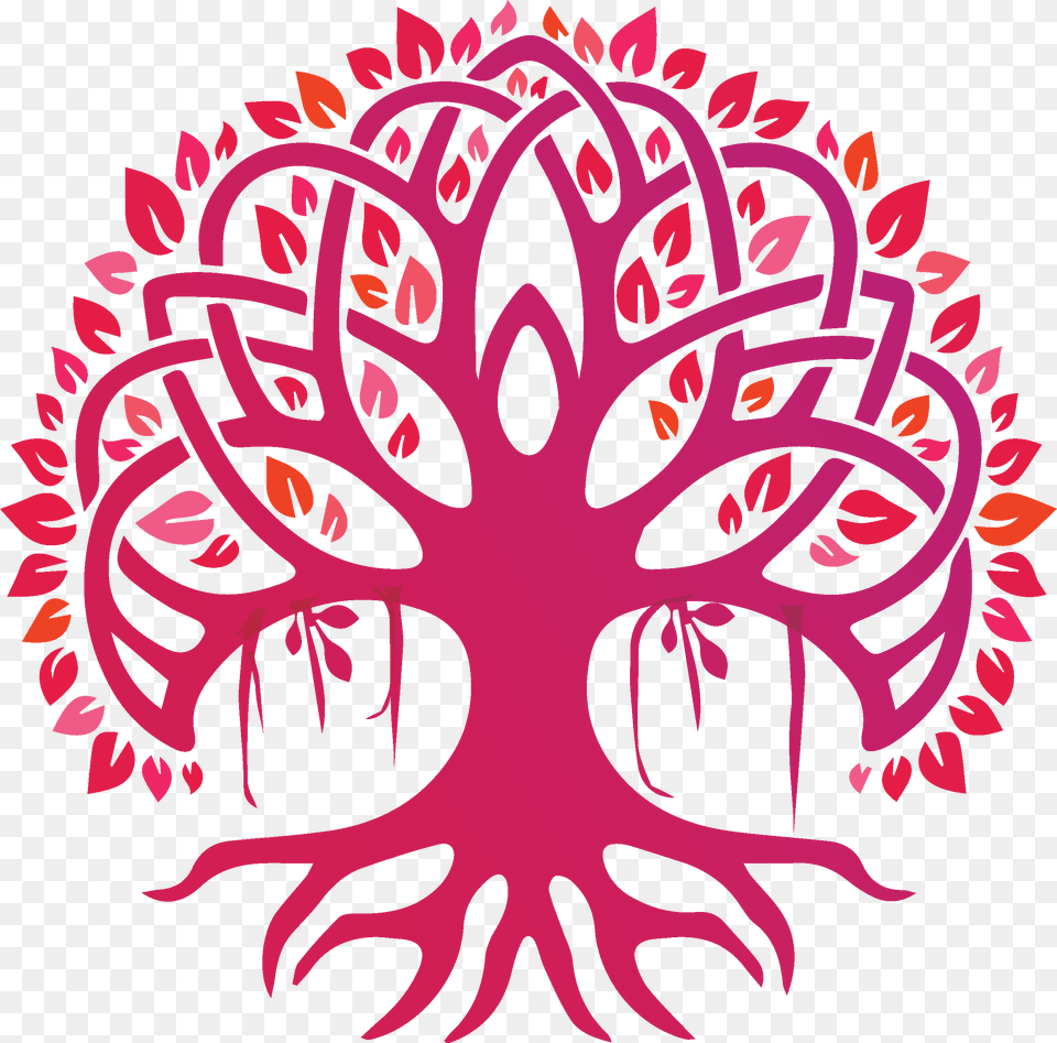 Banyan Tree Logo Tree Of Life Circle Symbol, Pattern, Purple, Art, Accessories Png