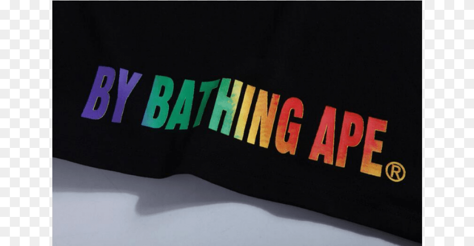 Bape Novel Colorful Monkey Logo A Bathing Carmine, Clothing, T-shirt, Text, Shirt Png