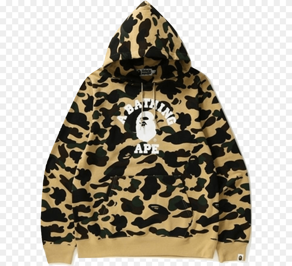 Bape 1st Camo College Ats Pullover Hoodie, Sweatshirt, Clothing, Sweater, Knitwear Png Image