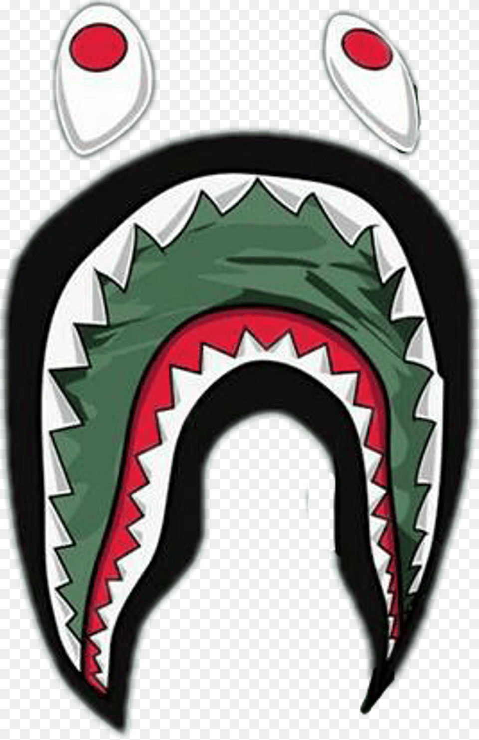 Bape Bapeshark Sticker By Skyfucker Logo Bape Shark, Emblem, Symbol Png Image