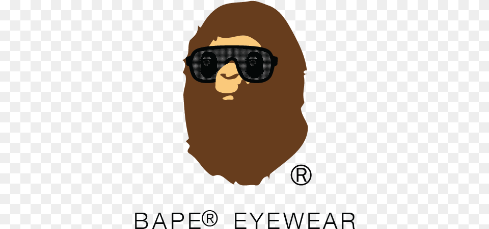 Bape Logo Transparent Clipart Logo A Bathing Ape, Person, Accessories, Face, Head Png