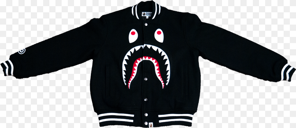 Bape Shark, Clothing, Coat, Jacket, Knitwear Free Png